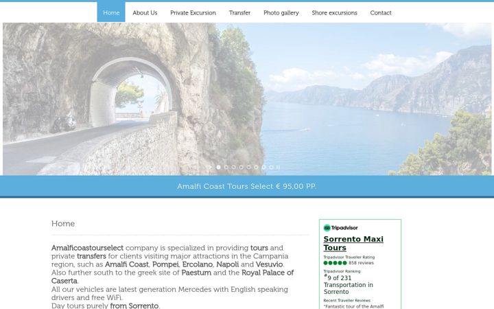 Screenshot von amalficoastourselect.com