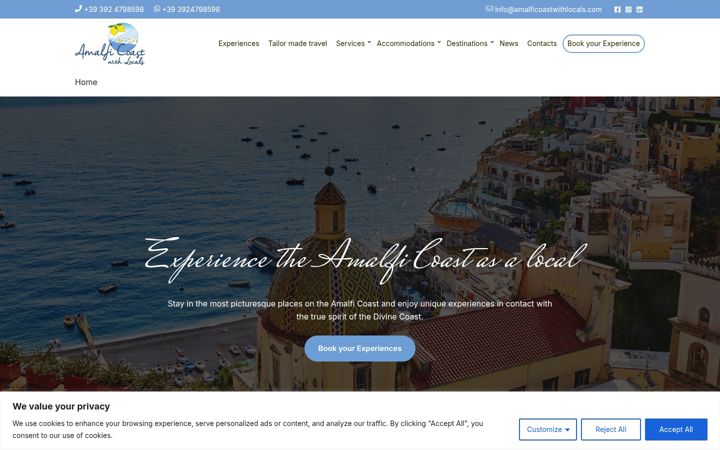 Screenshot von amalficoastwithlocals.com