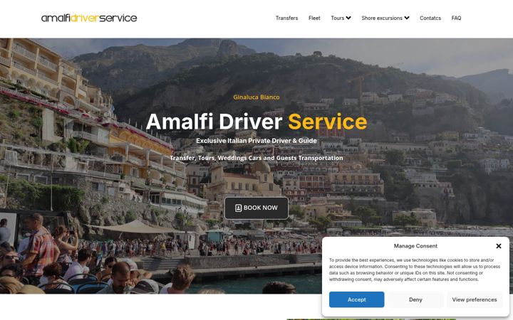 Screenshot of amalfidriverservice.com