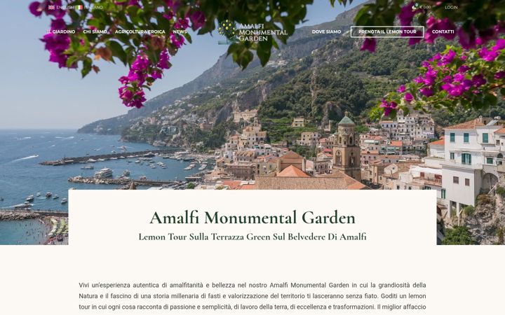 Screenshot ta' amalfimonumentalgarden.it