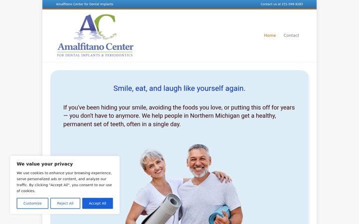 Screenshot of amalfismilecenters.com