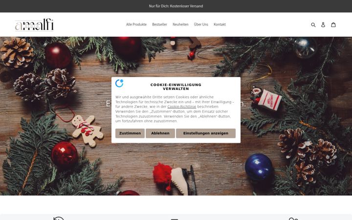 Screenshot of amalfistore.de