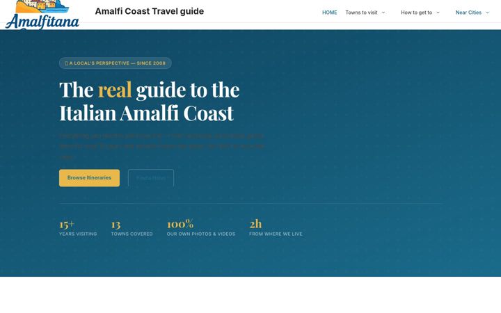 Screenshot of amalfitanacoast.com