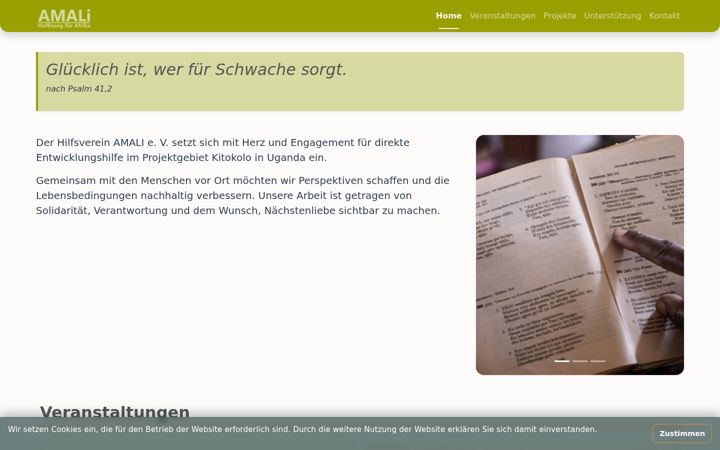Screenshot of amali-ev.de