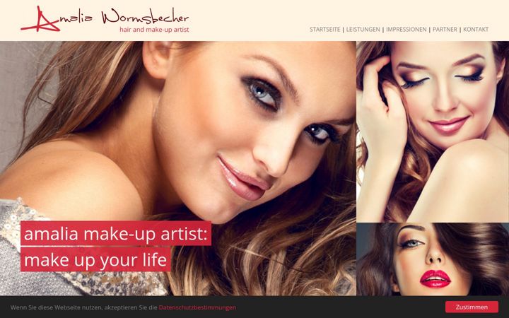 Screenshot of amalia-make-up.de