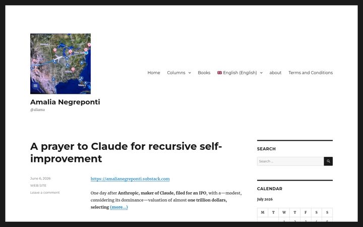Screenshot of amalianegreponti.com