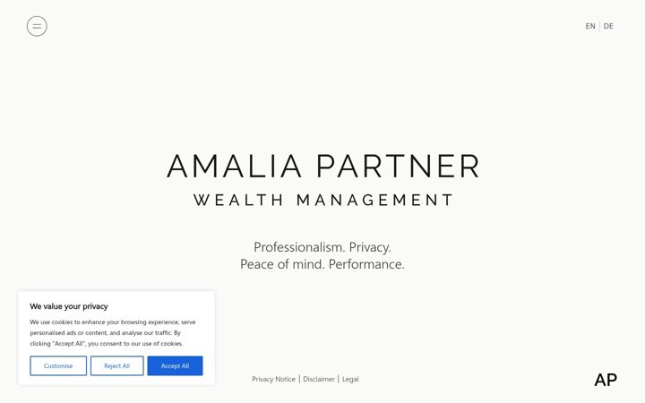 Screenshot of amaliapartner.ch