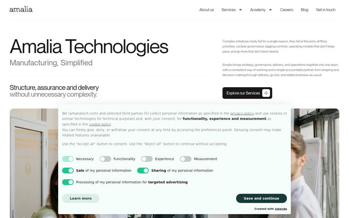 Screenshot of amaliatech.com