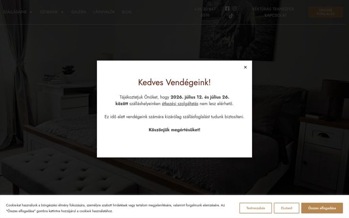Screenshot of amaliavendeghaz-pusztafalu.hu