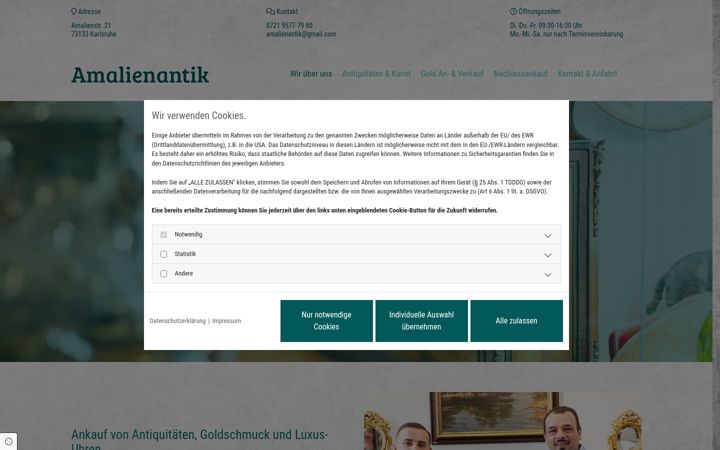 Snimka zaslona za amalienantik.de
