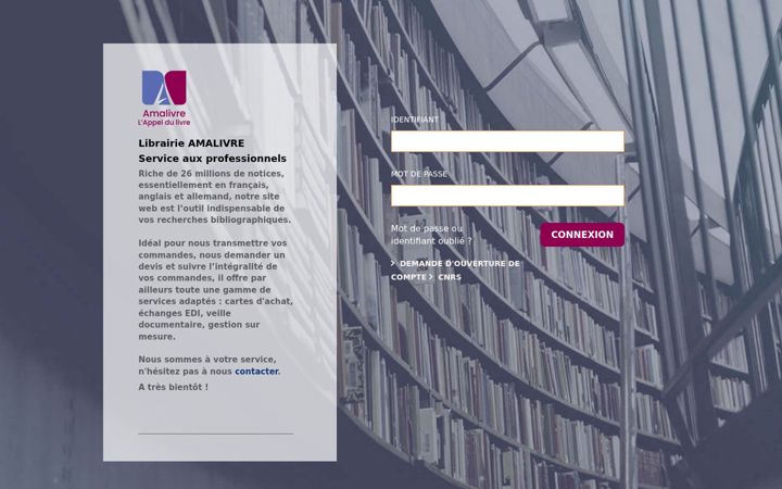 Screenshot of amalivrepro.fr