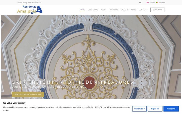Kuvakaappaus sivustosta amalphia.it