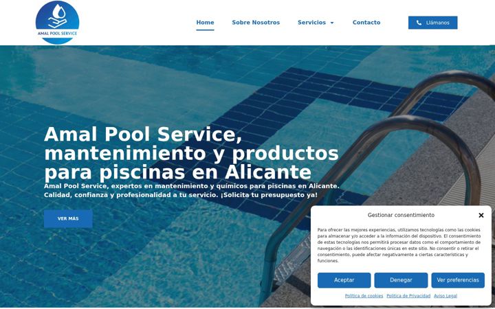 Screenshot of amalpoolservice.com