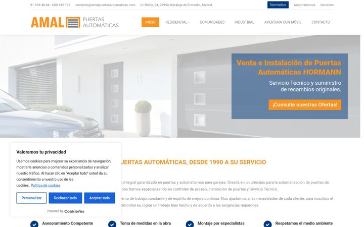 Screenshot of amalpuertasautomaticas.com
