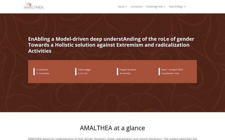 Screenshot of amaltheaproject.eu