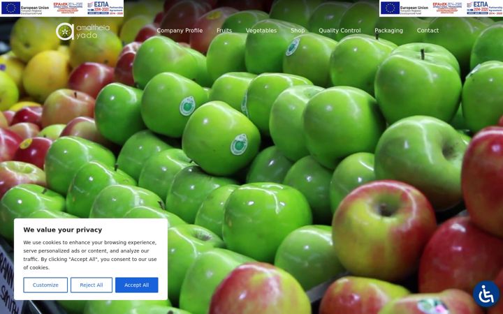 Screenshot von amaltheiayada.gr