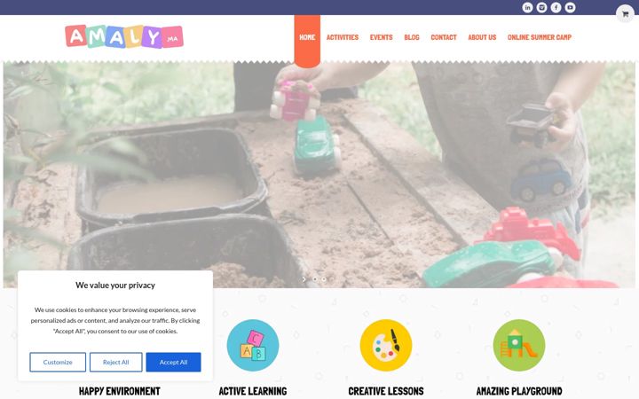 Capture d'écran de amalykidsclub.com