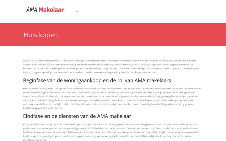 Capture d'écran de amamakelaar.nl