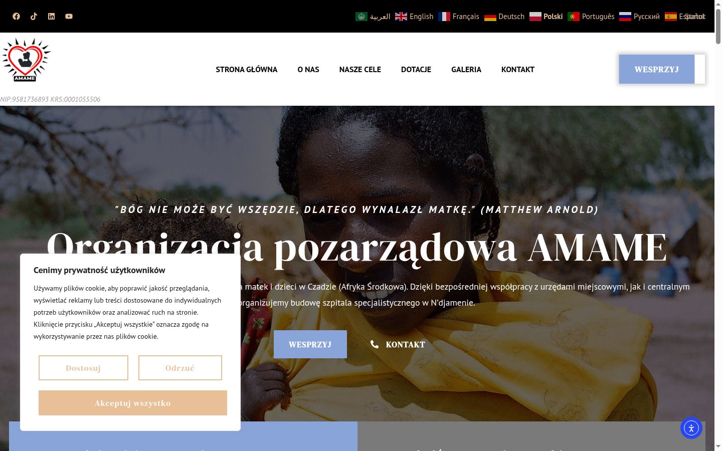 Snimka zaslona bannera za privolu prikazanog prije bilo kakve interakcije