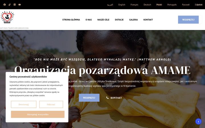 Screenshot of amame.org.pl