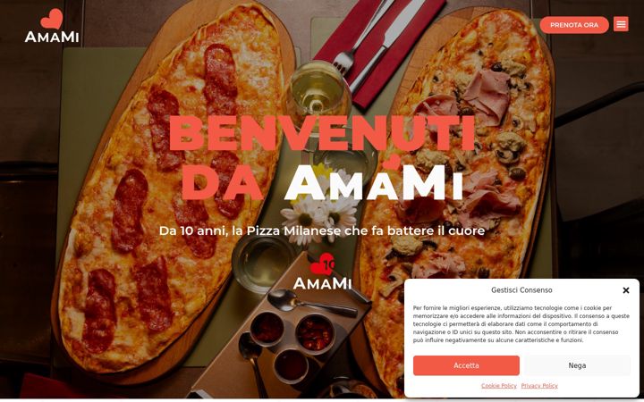 Screenshot of amamiristorante.com