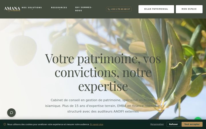 Screenshot von amana-patrimoine.fr