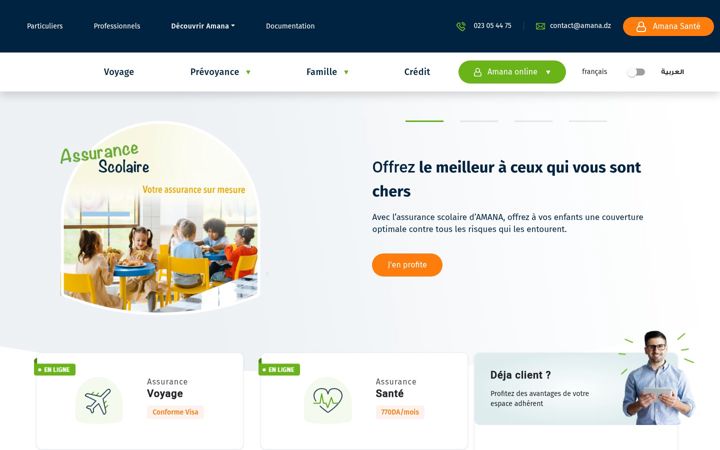 Screenshot of amana.dz