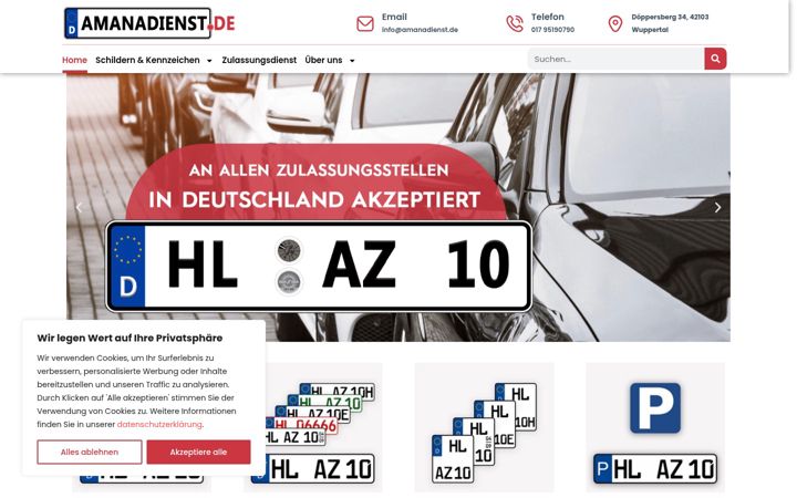 Ekrano kopija amanadienst.de