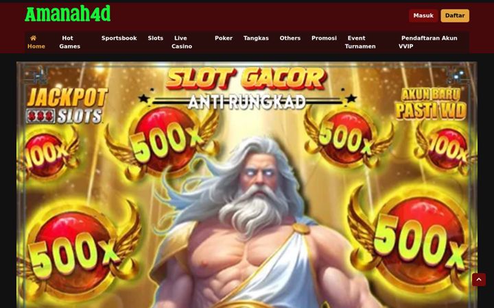 Screenshot of amanah4dslot.com