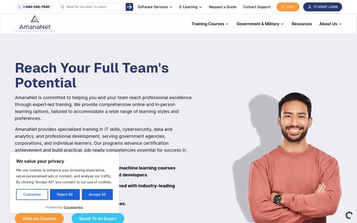 Screenshot of amananet.com