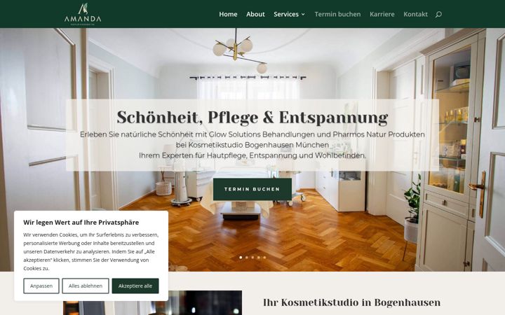 Screenshot von amanda-kosmetik.eu