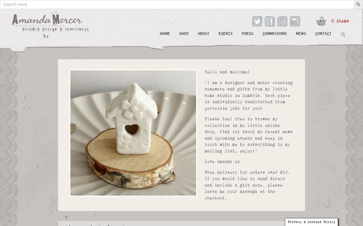 Screenshot of amanda-mercer.co.uk