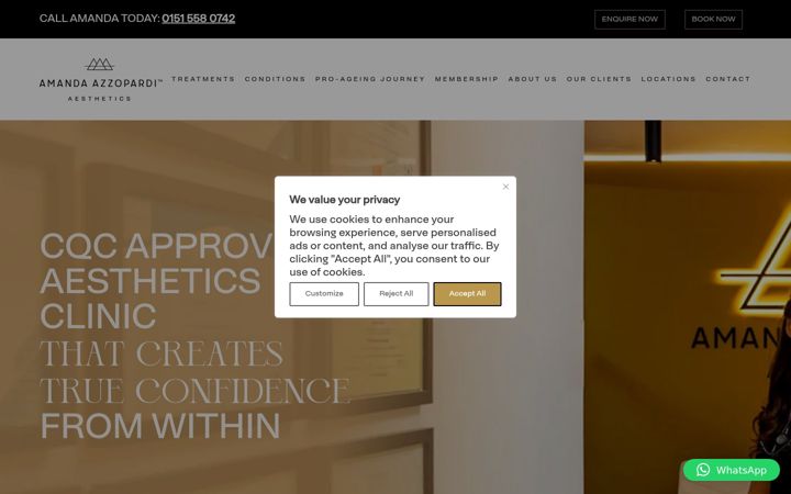 Screenshot of amandaazzopardi.co.uk