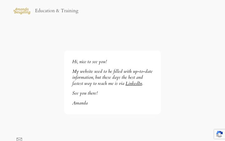 Screenshot of amandabeugeling.com