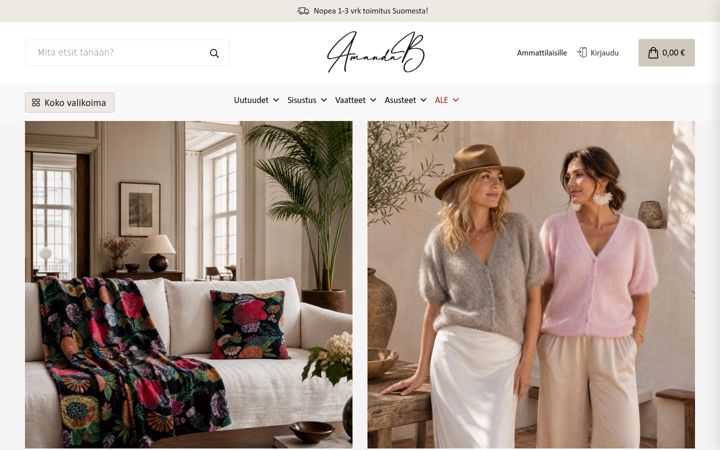 Screenshot of amandabshop.com