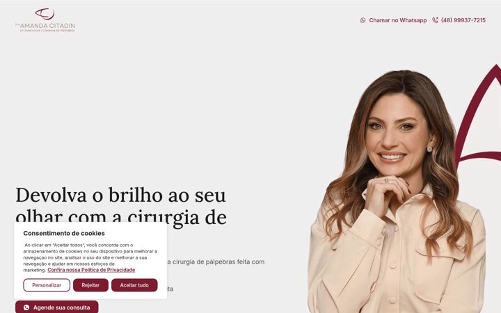 Screenshot of amandacitadin.com.br