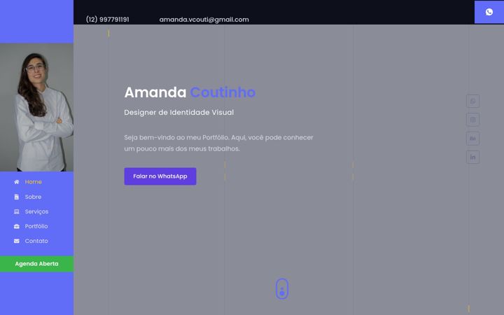 Screenshot van amandacoutinho.com