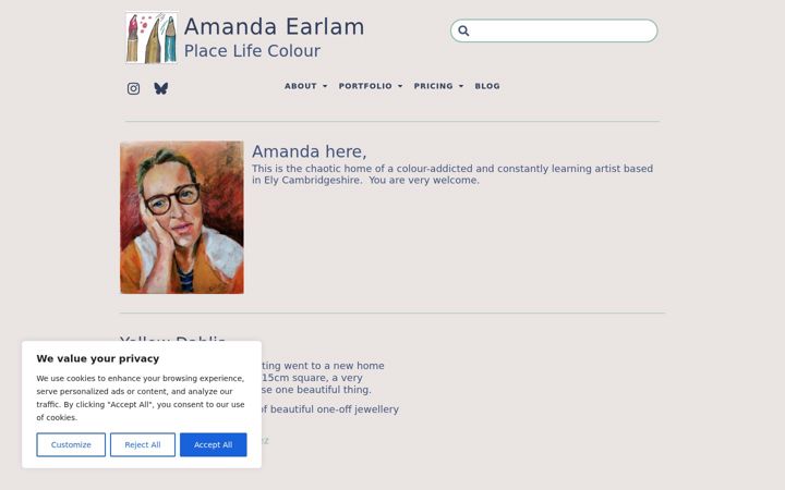 Screenshot of amandaearlam.com