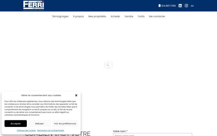 Skjámynd af amandaferri.ca