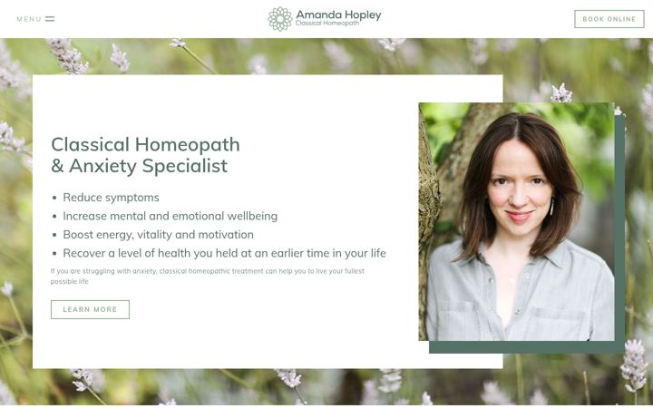 Screenshot of amandahopley.com