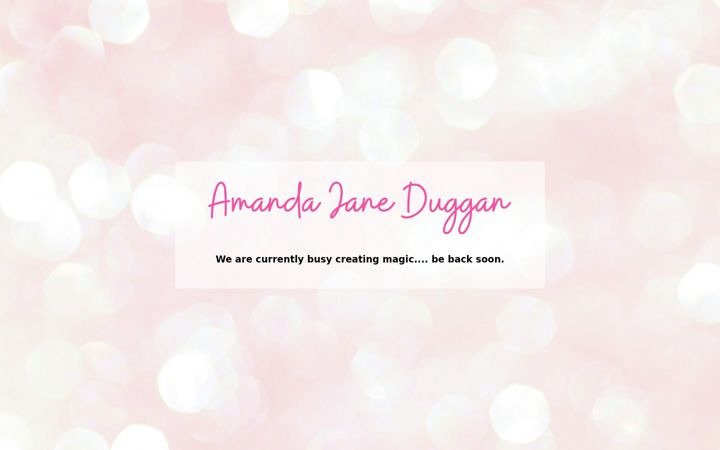 Screenshot van amandajaneduggan.com