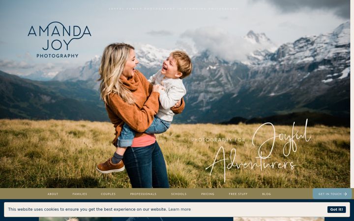 Screenshot of amandajoy-photography.com