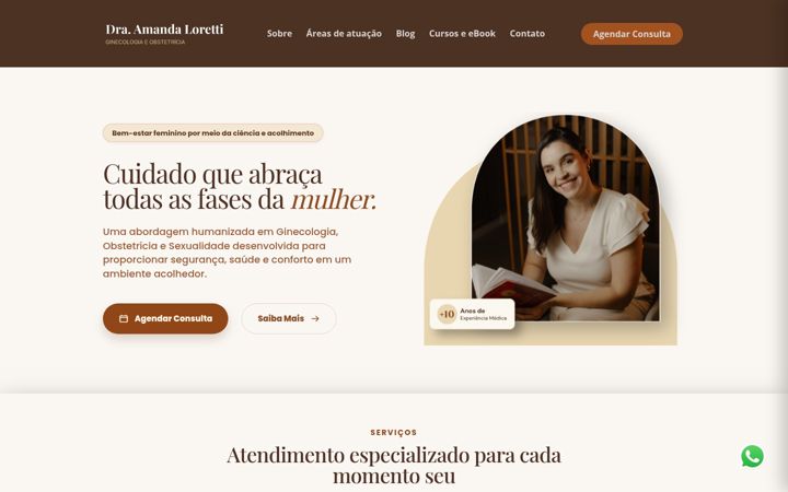 Screenshot van amandaloretti.com.br