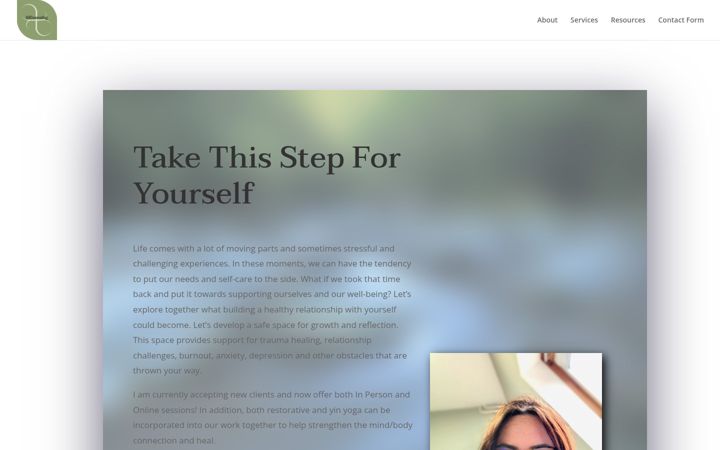 Captură de ecran a amandamaurocounseling.com