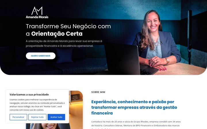 Screenshot of amandamoraisconsultoria.com.br