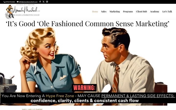 Screenshot of amandamurdoch.com