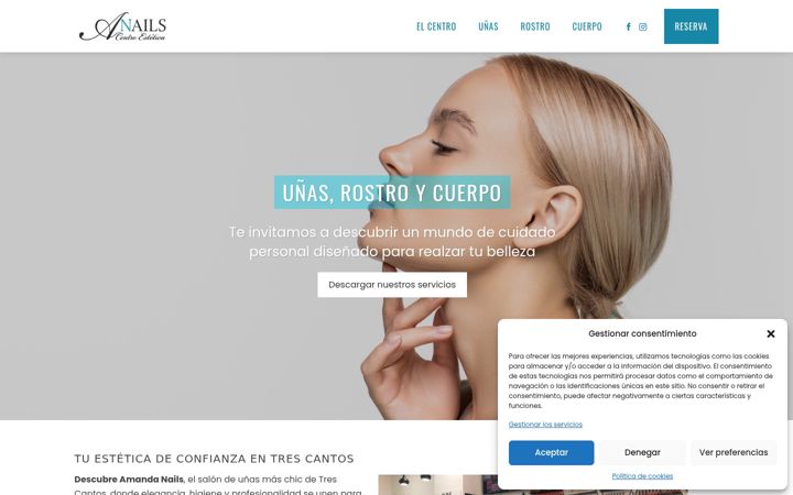 Screenshot of amandanails.es