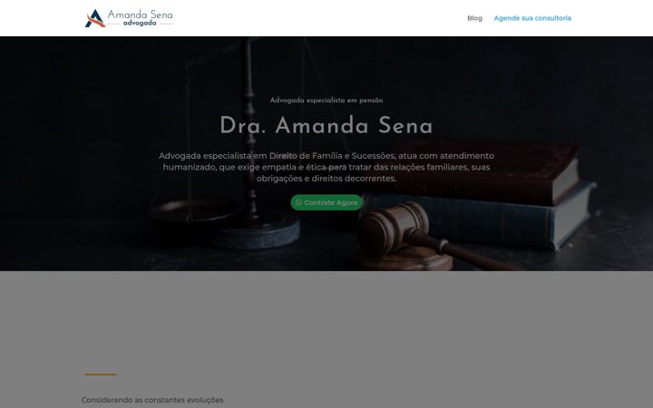 Posnetek zaslona amandasenaadvocacia.adv.br