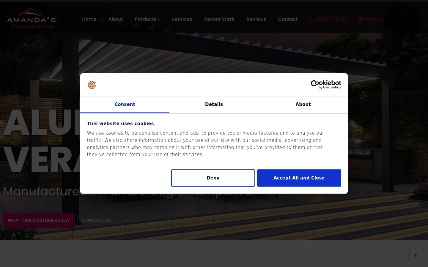 Capture d'écran de la bannière de consentement affichée avant toute interaction
