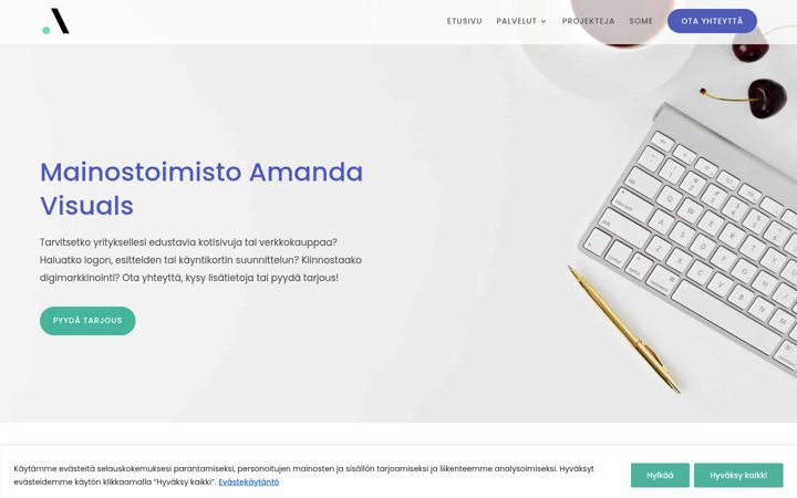 Screenshot of amandavisuals.fi